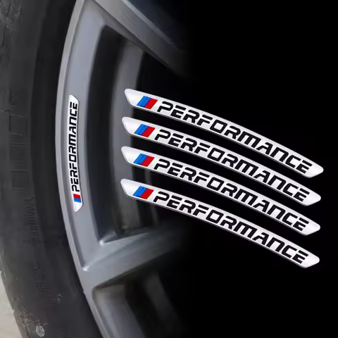 Aluminum Car Wheel Hub Badge Tire Rim Stickers Decoration Accessories For BMW Performance F30 F10 E9
