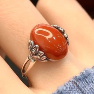 Retro Good Luck Lotus Good Luck Dangtou Lotus Oval Adjustable Ring * z9.07