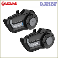 QJMBF MOMAN H2 Pro หมวกนิรภัยหูฟังสำหรับติดหมวกกันน็อคจักรยานยนต์อินเตอร์คอมแบบมีบลูทูธไร้สายจักรยาน