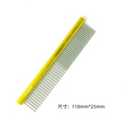 Gold Zhi Pet Grooming Comb Aluminum Handle Straight Row Comb Dog Cat Teddy Bichon Demat Comb Special