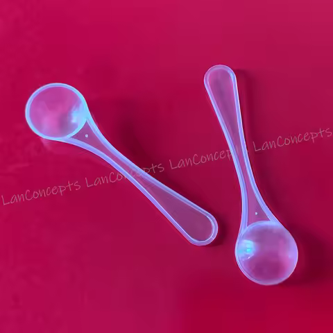 100pcs/lot 1.2 Gram Measure Spoon 2.5ml Plastic Measuring Scoop 1.2g PP Spoons - Clear