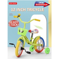 Basikal Budak Saiz 12" Inch Bicycle Kids / Basikal Kanak Kanak / Basikal 12 Inci Untuk Umur 2-4 Tahun