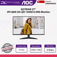 AOC Q27B36X 27" IPS QHD 2K LED 144HZ 0.5MS Monitor - HDMI 2.0, DP 1.2