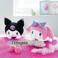 日本最新kuromi/melody 30cm趴趴公仔