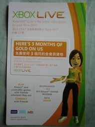 3 個月金會員卡 xbox live 3-month Gold membership /230509