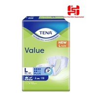 Tena Value Unisex Adult Tape Diapers Size L 10 per pack 600g