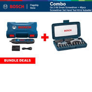 BOSCH [COMBO] Go 2 Kit Smart Screwdriver - 06019H2181 + 46pcs Screwdriver Set Hand Tool Kit & Nutset