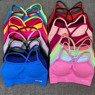 Dfyne High Elastic Shockproof Full Matt Nylon Cross Beautiful Back Shockproof Seamless Sports Bra Yo