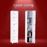 LUXEZ Naomi 5 Door Storage Box with lock in White colour Office File Cabinet Almari Buku Kabinet Kunci Keylock Putih