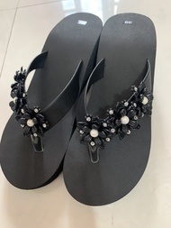 Dép cao gót nữ bông cao 9 phân