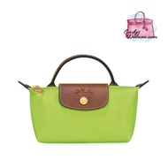 (STOCK CHECK REQUIRED)BRAND NEW LONGCHAMP LE PLIAGE POCHETTE NYLON PLAIN POUCHES &amp; COSMETIC BAGS 34175 089 355 GREEN