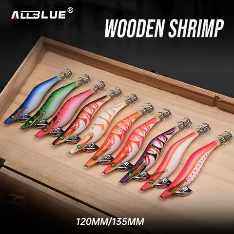 ALLBLUE 10pcs Eging Kit 3.0# 3.5# Slow Sinking Squid Hooks Fishing Squid Octopus Cuttlefish Luminous