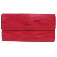 สภาพดีเยี่ยม Louis Vuitton Portefeuille Porte Monnaie Credit M63577 Epi Castilian Red กระเป๋าสตางค์ใ