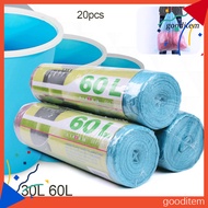 [Gooditem] 20Pcs 30/60L Thicken Auto Drawstring Trash Garbage Bag Kitchen Rubbish Pouch