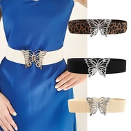 Women Fashion Waistband Big Bowknot Buckle Elastic Belt Dress Wide Waist Belt