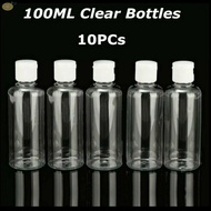 Plastic Bottles 100ML 10PCS Bottles Clear Empty Flip Plastic Practical