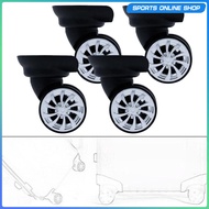 [Beauty] 4 Pieces Luggage Wheels Rotation Replacement Luggage Suitcase Wheels