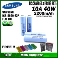 Original Lithium Ion SAMSUNG 22P 18650 Rechargeable Battery (2200mAh 10A) FREE GIFT MNA GADGETZ