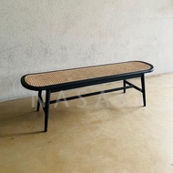 DAKANI BENCH - Teak Wood BENCH, Minimalist Rattan Lounge Chair