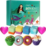 ▶$1 Shop Coupon◀  10 Bath Bombs for Kids, Bath Bomb Gift Set, Natural Bubble Bathbombs, Shea Butter