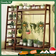 🔥Goody Bamboo Flower Pot Stand Plant Garden Rack balcony rack Indoor Outdoor Potted Plant Stand Shelf Balcony Display