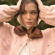 lookbooklookbook rue jacket suede muted pink