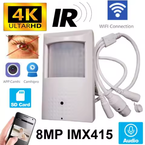 4K PIR Camera 5MP IMX415 WIFI POE IP Camera Night Vision Indoor 940nm LED IR Security CCTV System Vi