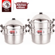 Zebra / Stainless Steel Steaming Set / 2-Layer 32cm / 3-Layer 28cm / Sauce Pot with Steamer