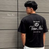 MENDIFF - Verre Noir "Elite Society" Boxy Fit Tshirt Black