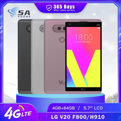 Original LG V20 4G Mobile Phone F800 H910 5.7'' IPS LCD Screen 4GB RAM 64GB ROM 16MP+8MP+5MP Snapdra