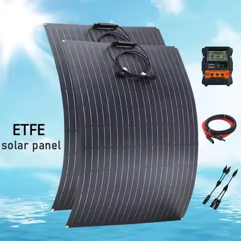 ETFE 150W Flexible Solar Panel Monocrystalline Solar Power Cells Charger for Outdoor Camping Yacht M