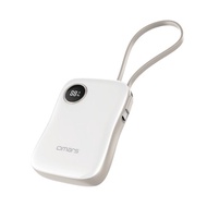 omars 炫彩多功能行動電源 有標示Wh 自帶線 磁吸無線(白)