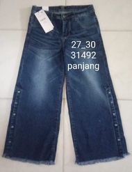 MY / [COD] / CELANA KULOT JEANS STREET WANITA  / kulot jeans kombinasi kancing pinggir / Celana kulo