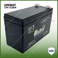 Unibat Battery 12V 7.2ah Solar Panel / Home Alarm / UPS Battery Backup 12V 7.2AH Battery Rechargeabl