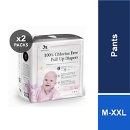Applecrumby Chlorine Free Premium Overnight Pull Up Diapers M21/L19/XL17/XXL15 x 2packs