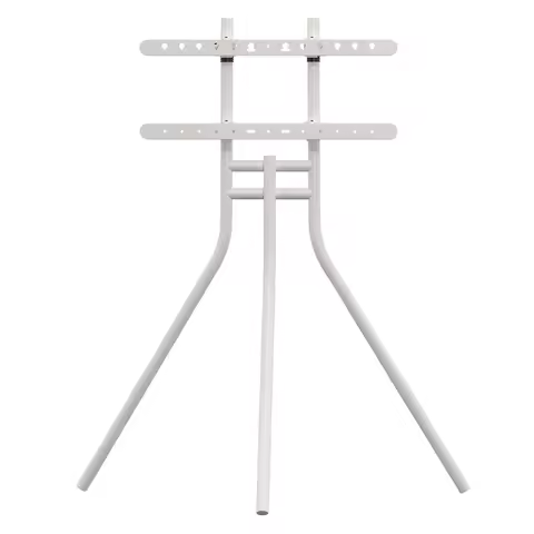 HILLPORT TV Cart White TV Floor Stand Triangular Painting Frame TV Bracket Three-Leg Art Mount Suita