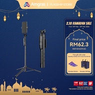 Amgras Tripod S02 Pro Selfie Stick Tripod For Phone 1900mm stretchable with remote shutter For Phone