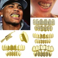 Hip Hop Tooth Socket Rap Tooth Socket 8 Teeth Daikin Teeth Cool Outfit Tooth-Decoration Rhinestone H