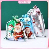 2022 New Cross-border Christmas Gift Candy Bag Santa Claus Drawstring Bag Christmas Gift Packaging Bag HO