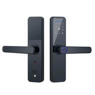 WiFi App Smart Door Lock Biometric lock fingerprint door handle Digital Password RFID Unlock For Home Security Single Latch Double Latch