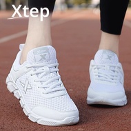XTEP | รองเท้าวิ่งผู้หญิง XTEP รองเท้าวิ่งสีขาว ระบายอากาศได้ดี รองเท้าวิ่งฤดูใบไม้ผลิ รองเท้าวิ่งสำ