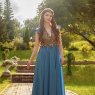Margaery Tyrell 藍色角色扮演洋裝 - 冰與火之歌服裝
