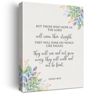 LEXSIVO Isaiah 40_31 Sign Scripture Canvas Home Wall Art Décor Christian Painting 12x15 Inspirationa