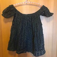 Cotton On Lace Top 黑色 通花 上衣 泳衣 Swimwear