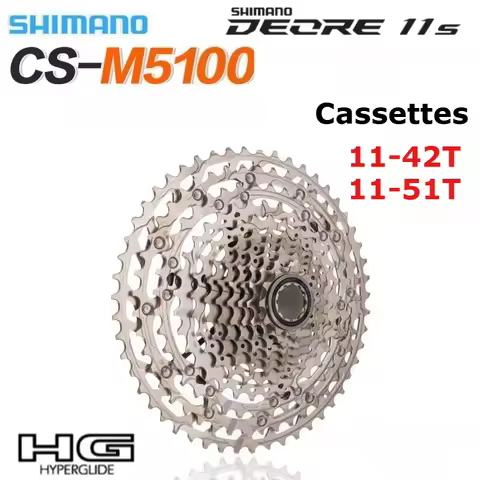 SHIMANO DEORE M5100 11-Speed Mountain Bike Cassettes 11S CS-M5100 11-42T/11-51T HYPERGLIDE Mountain 