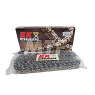 EK QX-Ring Chain Size 520-124 Links (Black GP) SRX Model Rivet Joint Made in Japan