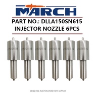 6pcs Fuel Injector Nozzle Tip DLLA150SN615 for MITSUBISHI Fuso 6D22 6D22T 6D22TC 105015-6150