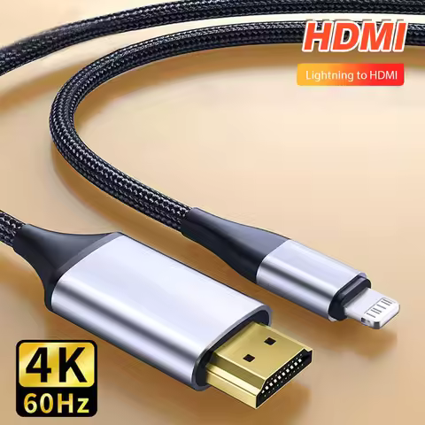 Lightning to HDMI adapter 4K HD For iPhone 14 13 12 Connection HDTV Monitor Projector Display Synchr