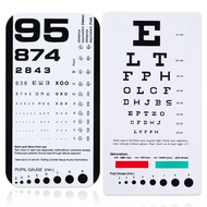 Far Near Vision Standardized Eye Chart Visual Testing Pocket Eye Chart, Snellen Pocket Eye Chart Ros