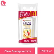 (แพ็คคู่สุดคุ้ม) เคลียร์ แชมพูขจัดรังแค สูตรเย็น หัวปั้ม CLEAR Anti Dandruff Clear Men Shampoo 370ML